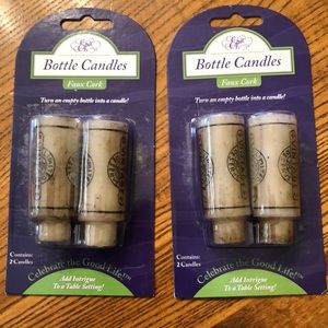 Faux cork bottle candles.  2 packs.